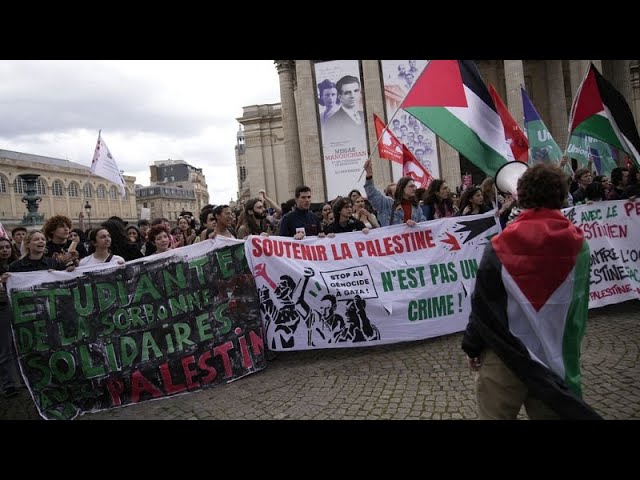 ⁣French police remove pro-Palestine protesters from Paris university building