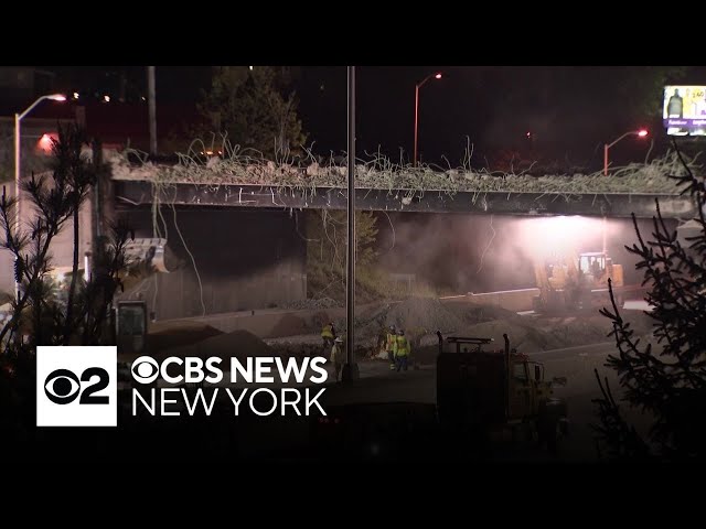 ⁣Here's a look at the demolition underway on I-95 in Connecticut