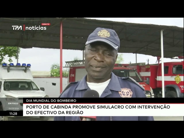 ⁣Dia Mundial dos Bombeiros - Porto de Cabinda promove simulacro com intervenção do efectivo da região