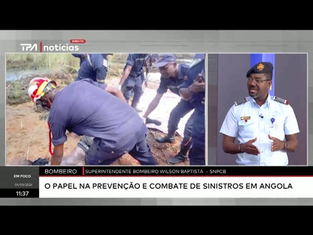 ⁣"Em Foco" Bombeiro -  O papel na prevenção e combate de sinistros em Angola
