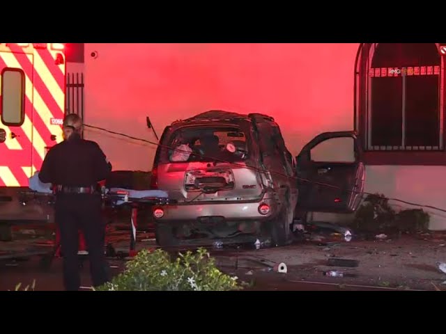 Deadly crash damages church in South Los Angeles