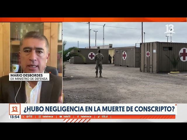 ⁣Mario Desbordes aborda la muerte de conscripto en Putre