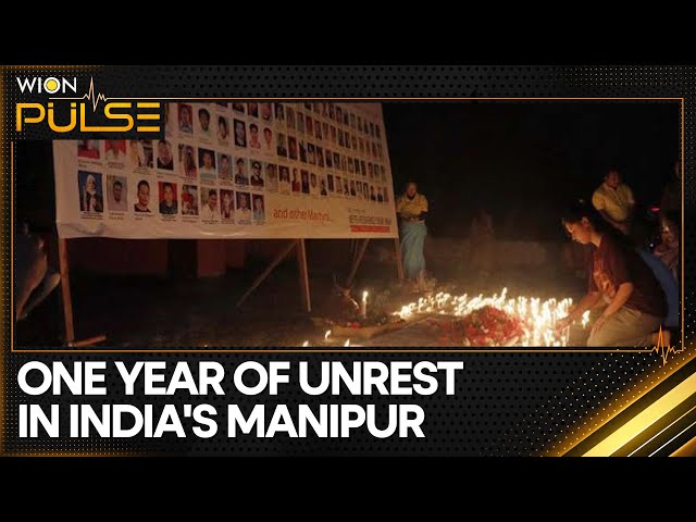 ⁣Manipur: Locals conduct candle-light march to mark on year of clashes | WION Pulse