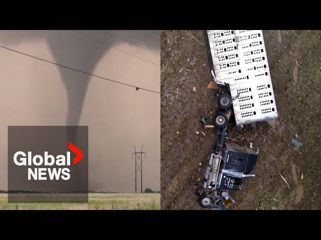 ⁣Texas tornado: Family miraculously survives after massive funnel destroys home