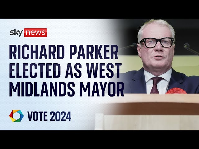 ⁣Richard Parker elected as West Midlands mayor