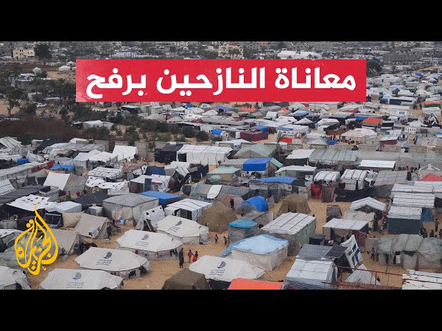 ⁣معاناة نازحة مع عائلتها في مخيمات رفح