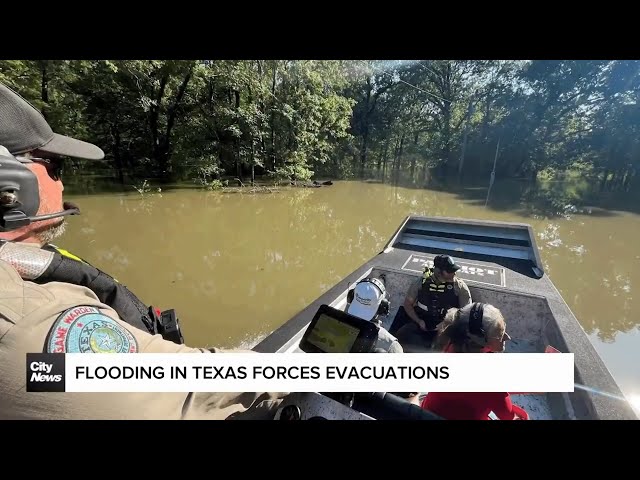 ⁣Flooding in Texas forces evacuations