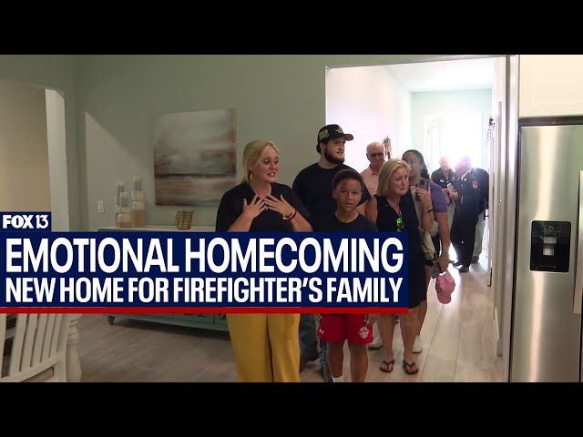 ⁣Fallen firefighter’s family gets mortgage-free home