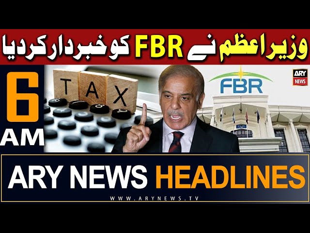 ⁣ARY News 6 AM Headlines 6th May 2024 | PM Shehbaz Sharif Warns FBR