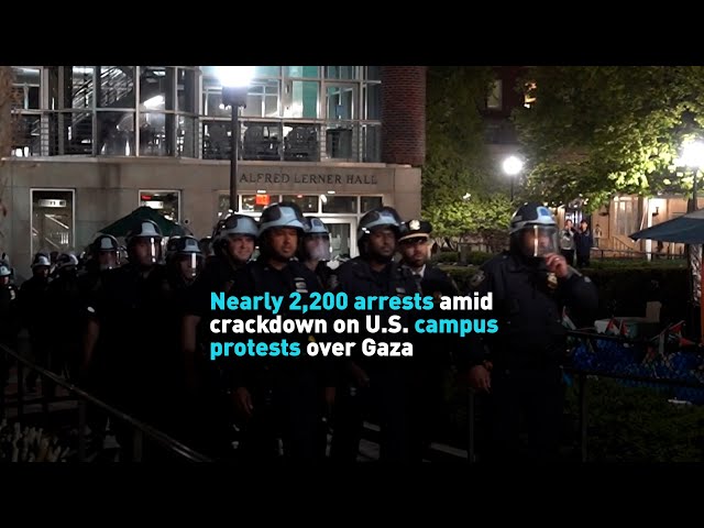 ⁣Nearly 2,200 arrests amid crackdown on U.S. campus protests over Gaza