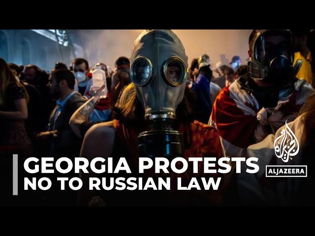 ⁣Georgia's bill on 'foreign agents': Protesters call on government to withdraw bill