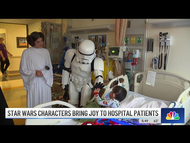 ⁣'Star Wars' characters bring joy to pediatric patients