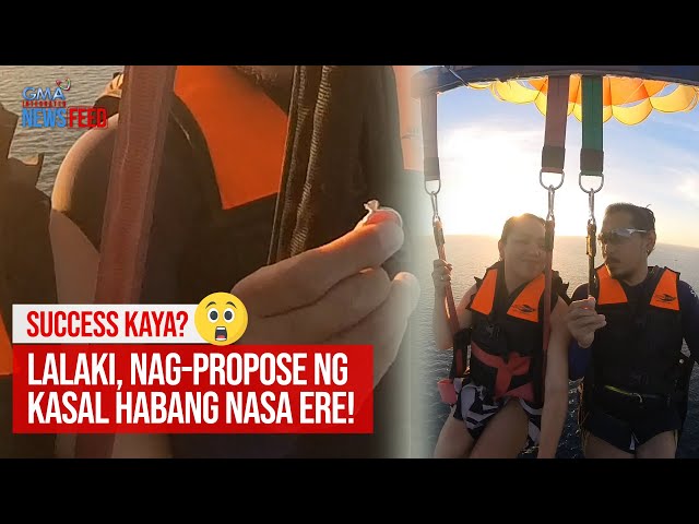 ⁣Success kaya? Lalaki, nag-propose ng kasal habang nasa ere! | GMA Integrated Newsfeed