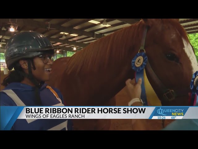 ⁣Riders with special needs showcase horse skills
