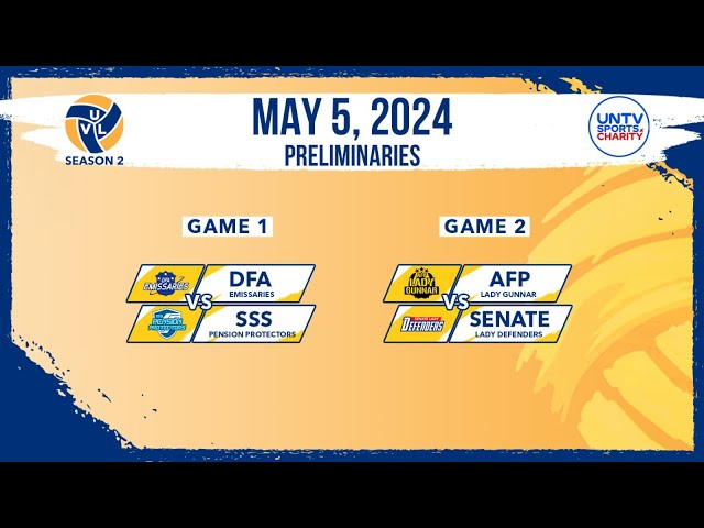 ⁣LIVE FULL GAMES: UNTV Volleyball League Season 2 Prelims at Paco Arena, Manila | May 05, 2024