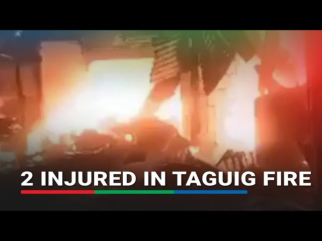 ⁣2 injured in Taguig fire