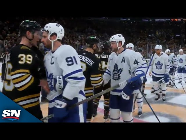 ⁣Bruins Exchange Handshakes With Maple Leafs Moments After Their Seven-Game Series