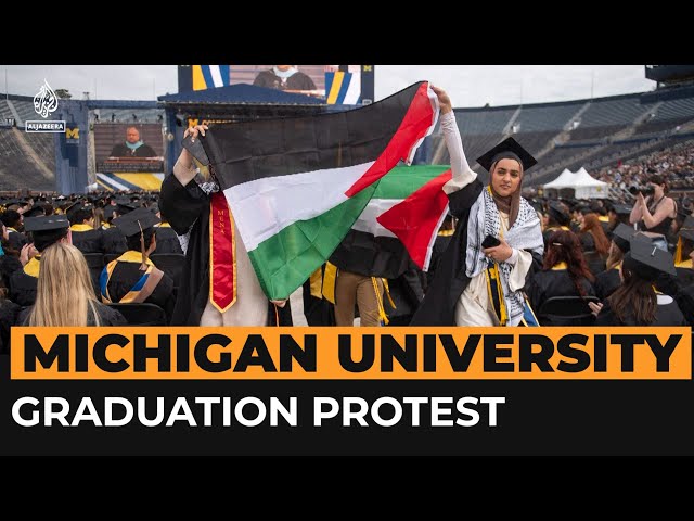 ⁣Pro-Palestine protest interrupts University of Michigan graduation ceremony | Al Jazeera Newsfeed