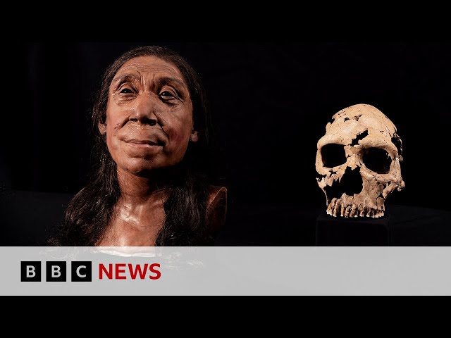 ⁣Face of 75,000-year-old Neanderthal woman revealed | BBC News