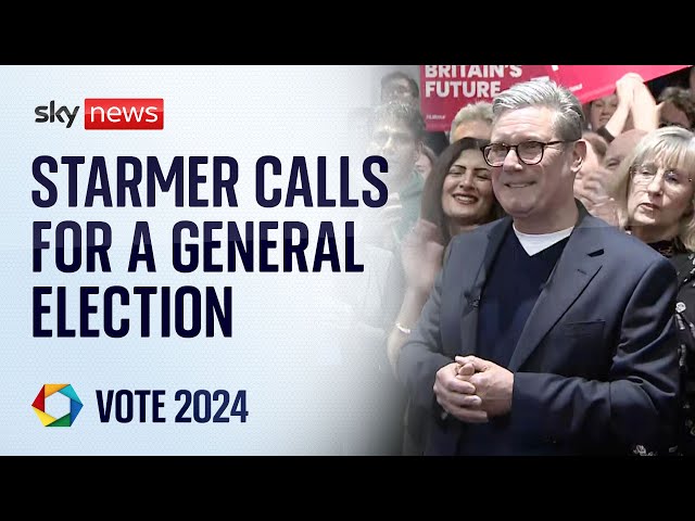 ⁣Sir Keir Starmer calls on Rishi Sunak to call an election 'as soon as possible'
