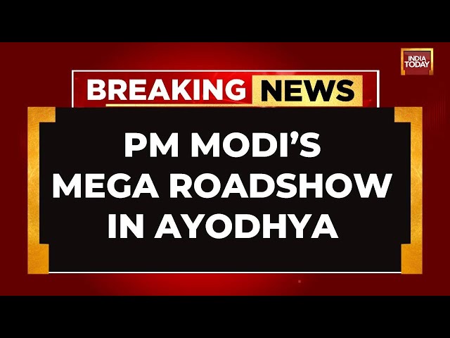 ⁣PM Modi's Grand Roadshow In Ayodhya LIVE: PM Modi In Ayodhya | PM Modi In  Ram Mandir | India T