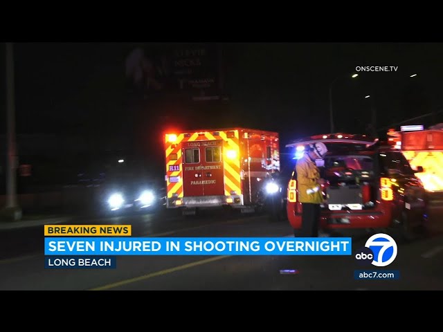 ⁣7 injured in Long Beach shooting