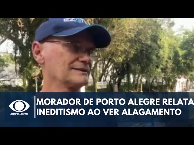 ⁣Morador de Porto Alegre relata ineditismo ao ver alagamento | Band Jornalismo
