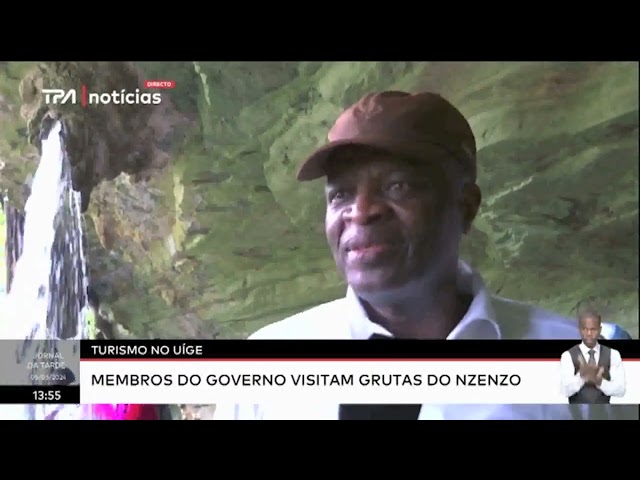 ⁣Turismo no Uíge - Membros do governo visitam grutas do Nzenzo