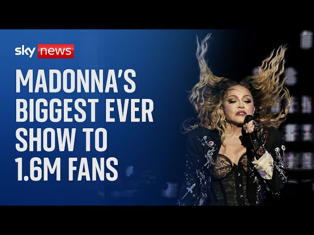 ⁣Madonna plays biggest-ever show to 1.6 million fans in Brazil