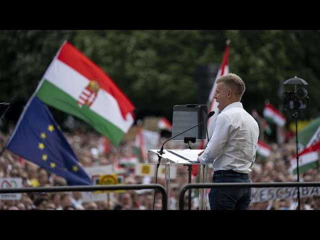 ⁣El opositor centrista Peter Magyar denuncia a Orbán por encabezar "un estado mafioso"