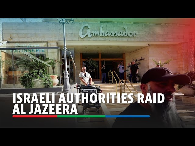 ⁣Israeli authorities raid Al Jazeera after shutdown order