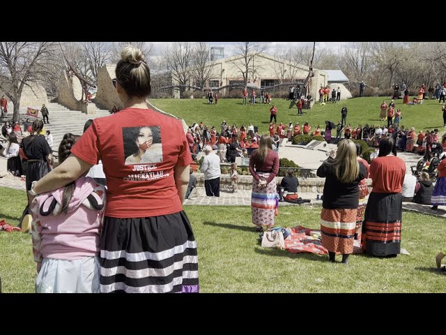Marking Red Dress Day in Manitoba