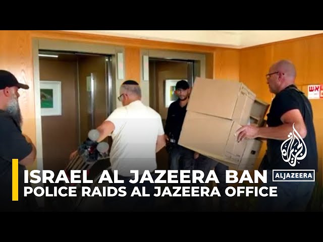 ⁣Israeli police raids Al Jazeera office after shutdown order, seizes equipment