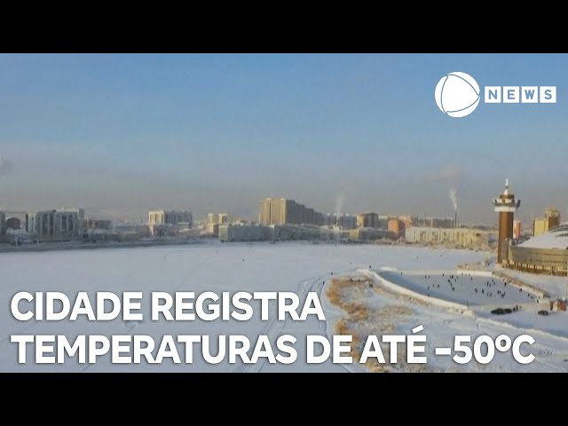 ⁣Cidade registra temperaturas de até -50ºC