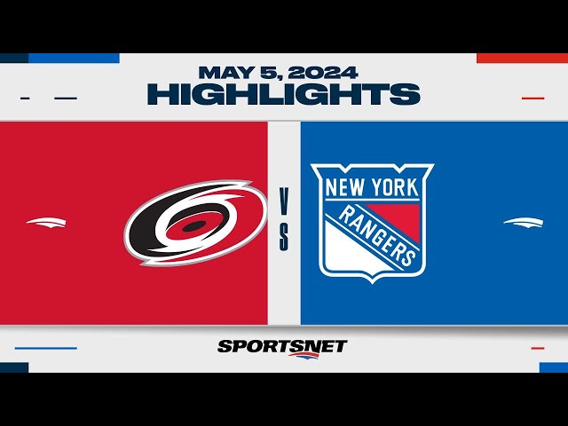⁣NHL Game 1 Highlights | Hurricanes vs. Rangers - May 5, 2024