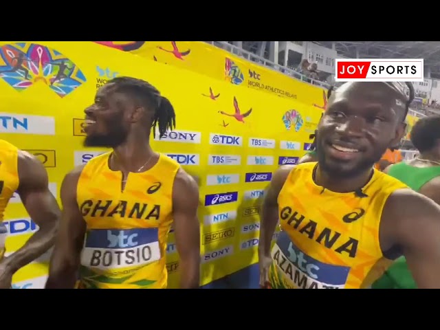 Bahamas 2024: Reaction of Ghana men’s 4x100m relay team after qualifying for the Paris Olympic Games