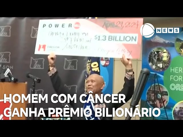 ⁣Homem com câncer ganha prêmio bilionário na loteria