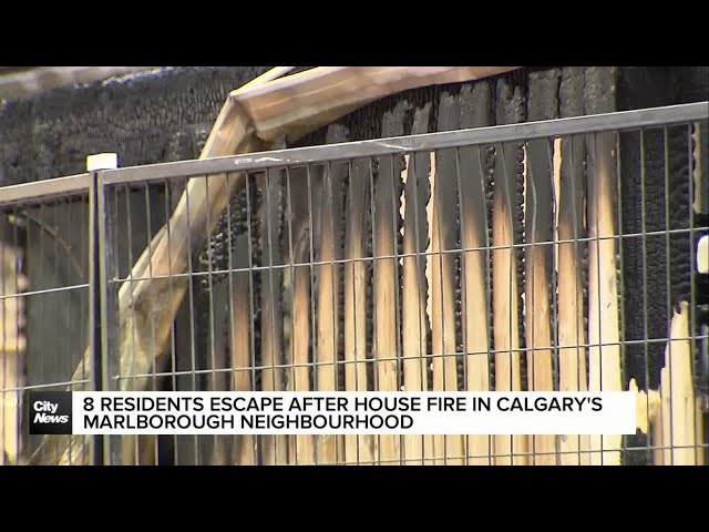 ⁣Calgary firefighters douse intense house fire in Marlborough