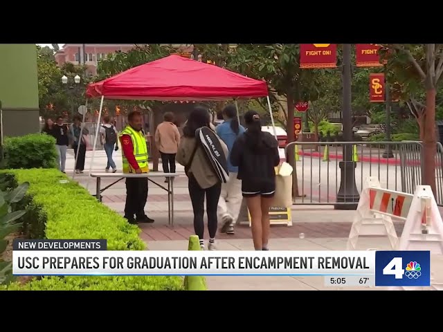 ⁣USC prepares for graduation after encampment removal
