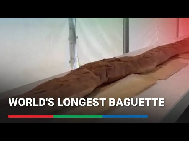⁣French bakers beat Guinness record for world's longest baguette | ABS-CBN News