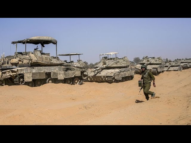 ⁣Tanks seen near Gaza border as Israel vows to press ahead with Rafah ground operation