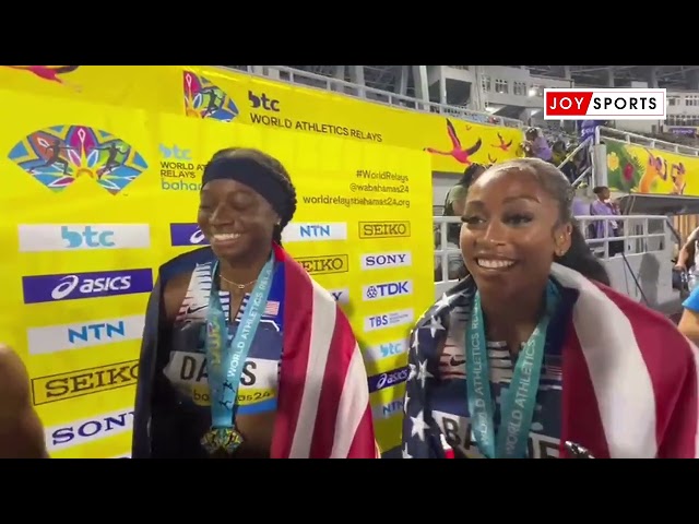 ⁣Bahamas 2024: USA women clinch gold in 4x400m