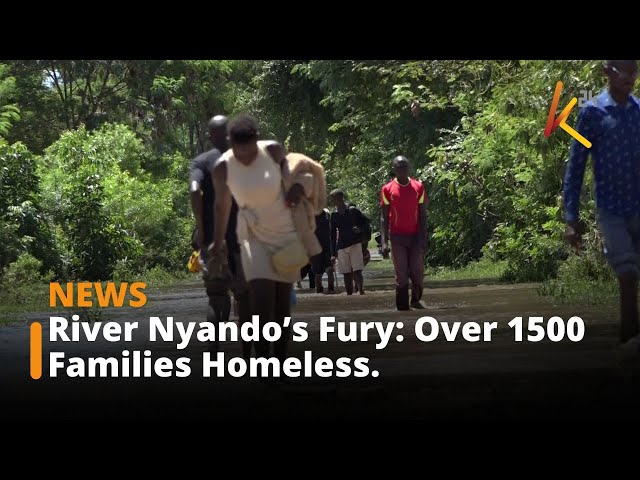 ⁣Over 1500 families have been rendered homeless after river Nyando burst its banks.