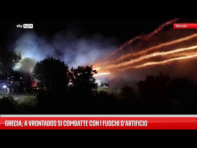 ⁣Grecia, a Vrontados si combatte con i fuochi d’artificio