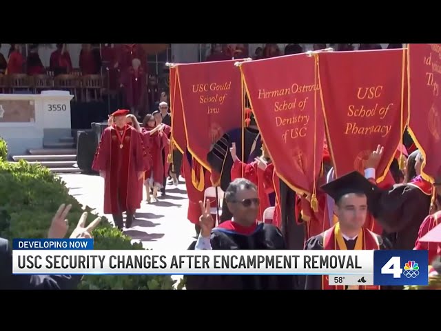 ⁣USC security changes after encampment removal