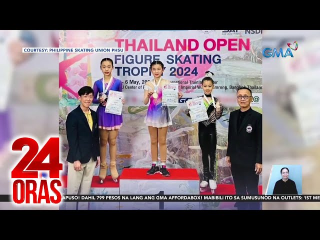 ⁣10-anyos na Pinoy figure skater, wagi ng gold sa Open Figure Skating Trophy 2024 | 24 Oras