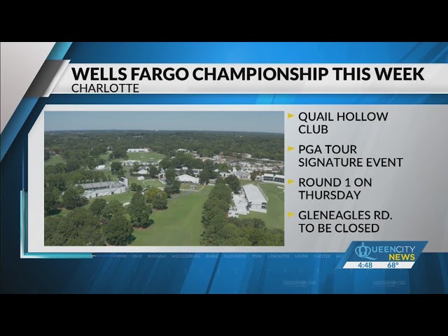 ⁣S CLT road closed for Wells Fargo Championship