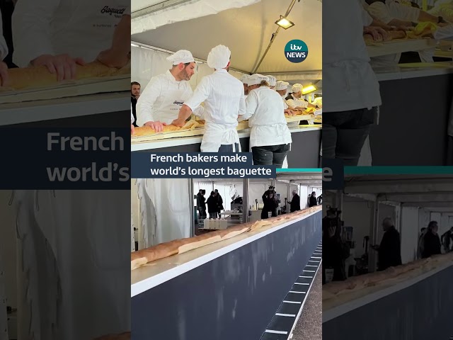 ⁣A team of 18 bakers took on the challenge #itvnews #worldrecord #baking