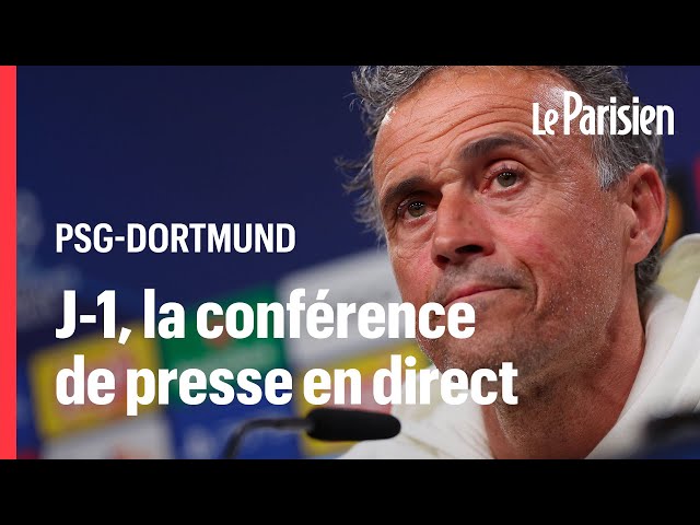⁣ EN DIRECT - PSG Dortmund J-1, suivez la conférence de presse de Luis Enrique et Marquinhos