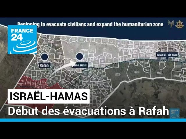 ⁣"Opération" de l'armée israélienne : début des évacuations à Rafah • FRANCE 24